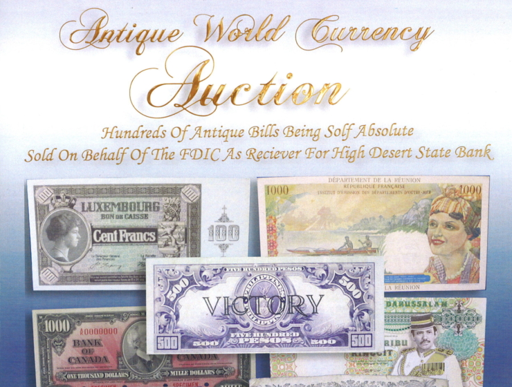 Antique World Currency Collection - FDIC as Receiver for High Desert State Bank