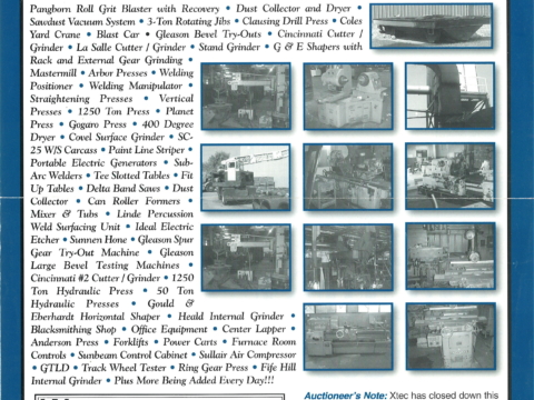 Xtek Machinery Auction Marketing